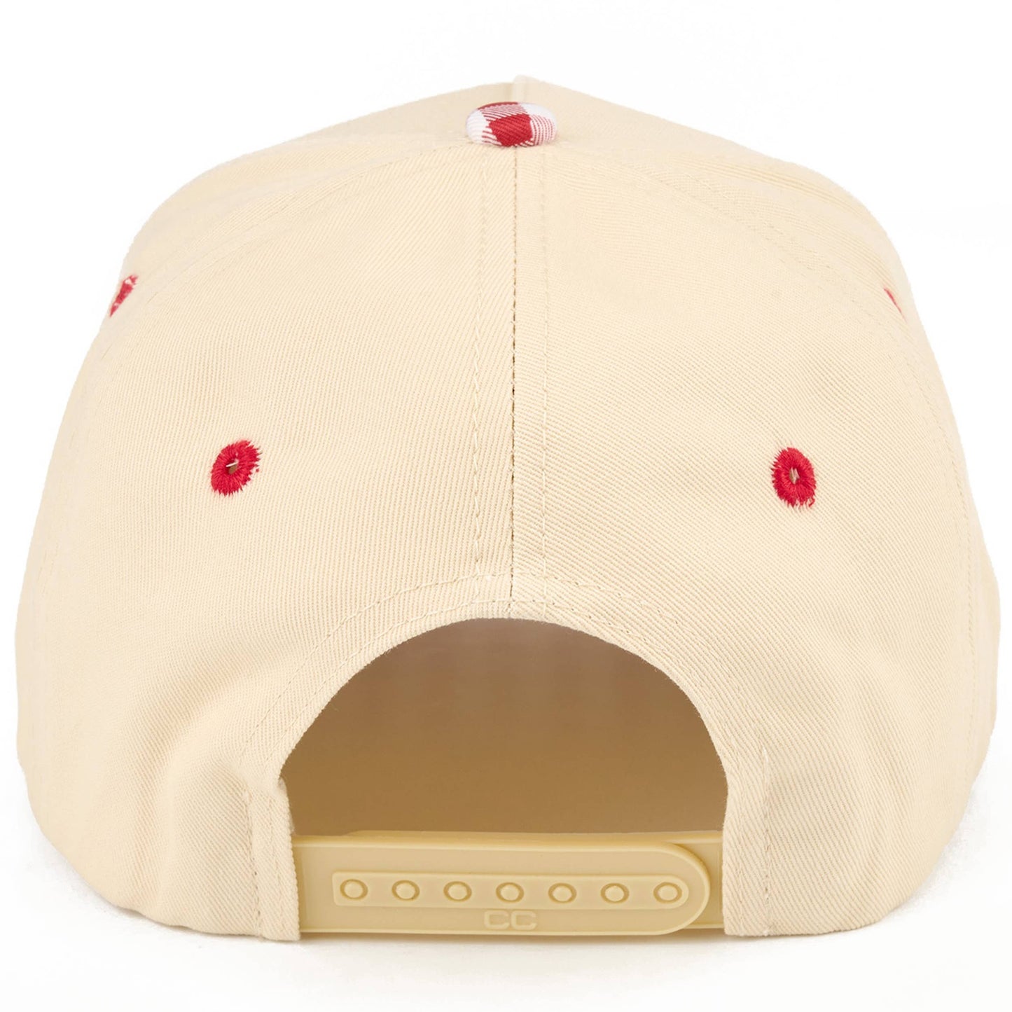 C.C LIFE IS BETTER ON THE FARM Letter Two Tone Trucker Hat: Red