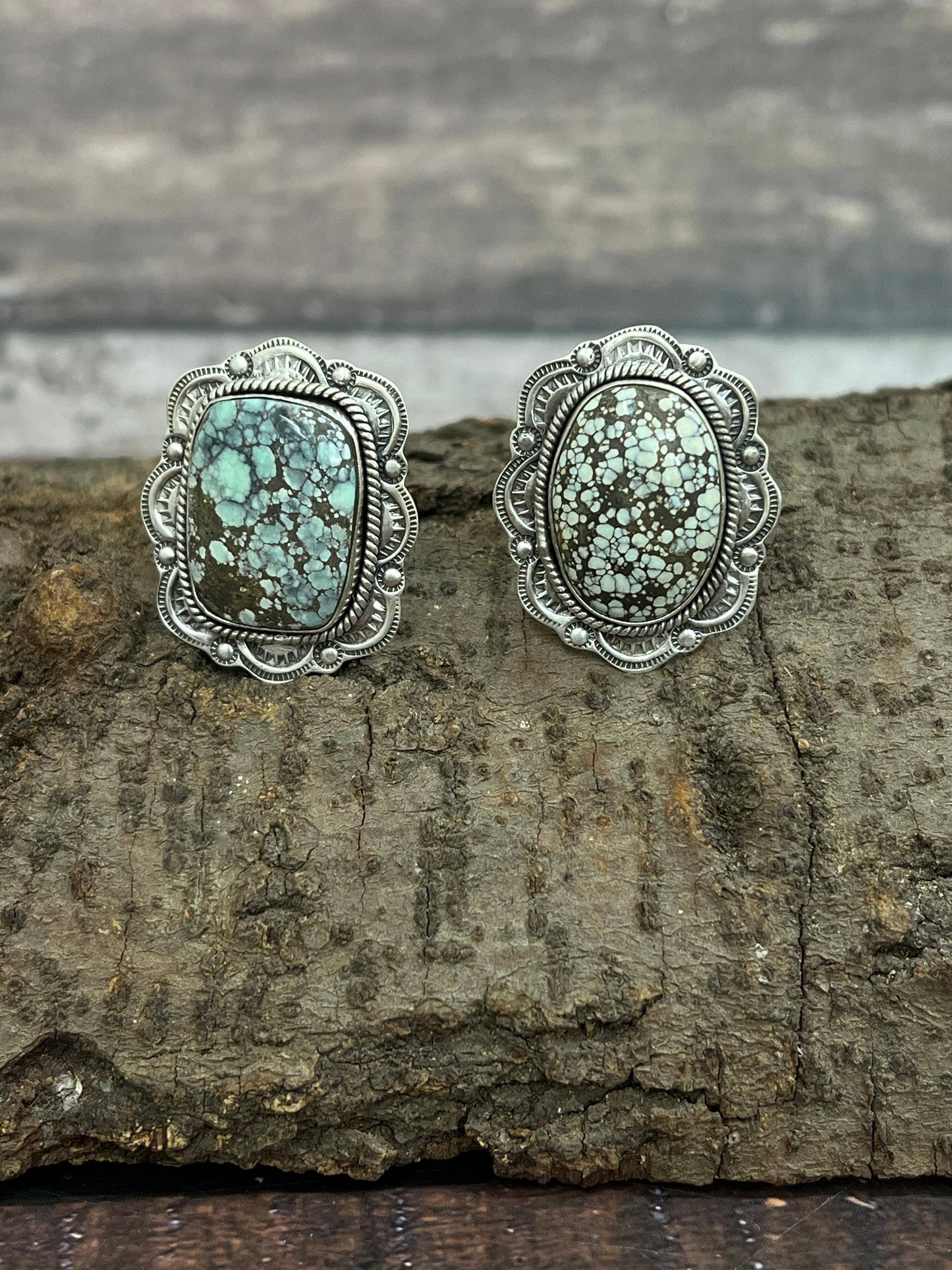 Handmade Sterling Silver Starfox Adjustable Ring with Signed Nizhoni: Rectangle ring 118