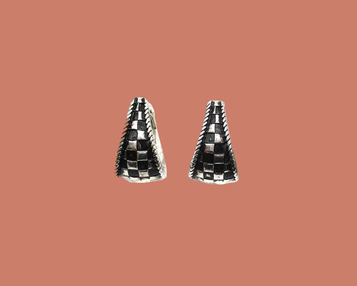 Western Checkered Hoop Earring