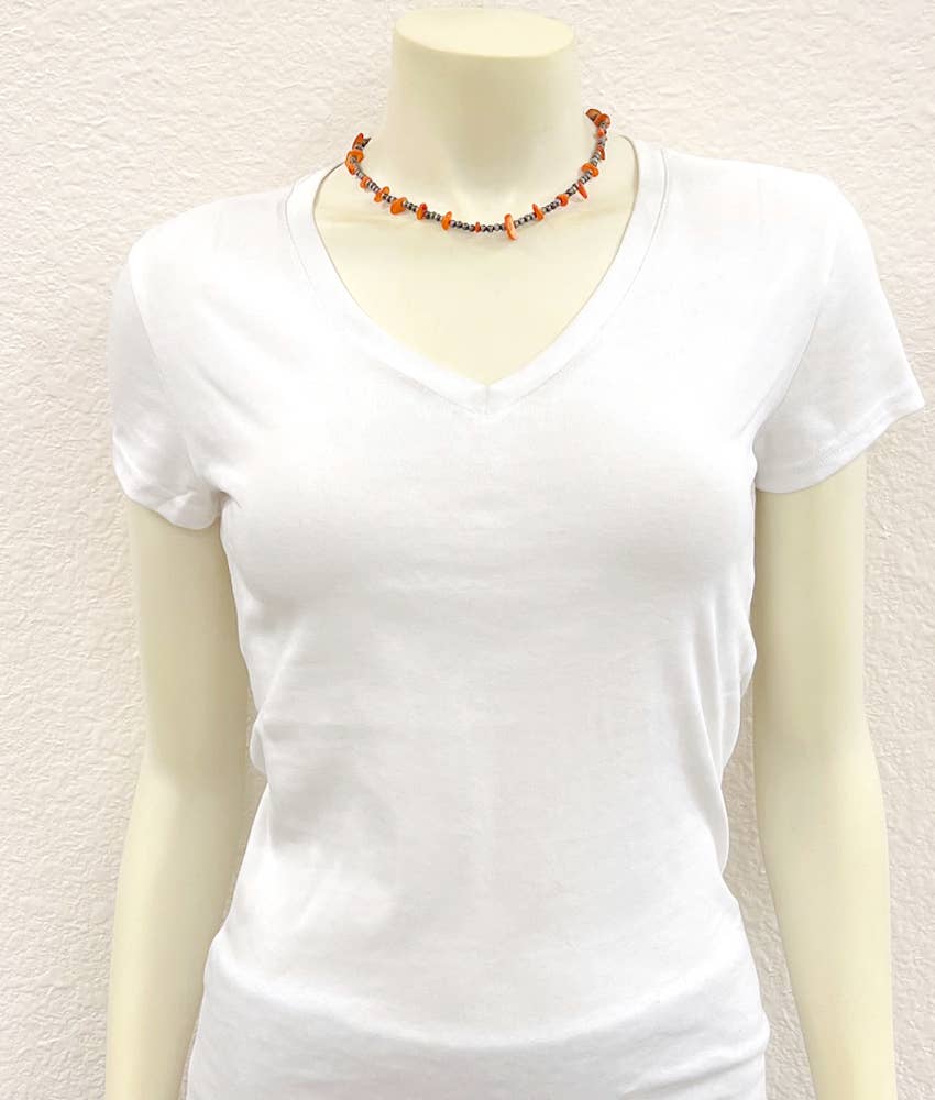 739540, 16" 4mm Western Bead, Oyster Necklace