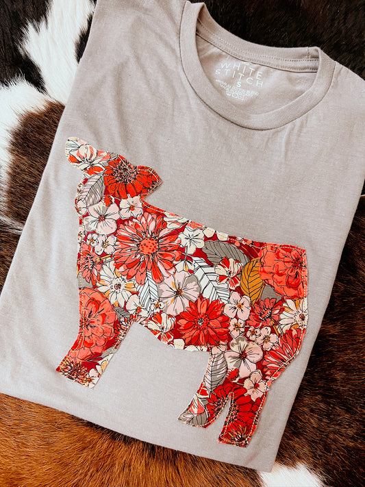 FLORAL AND WINE COW