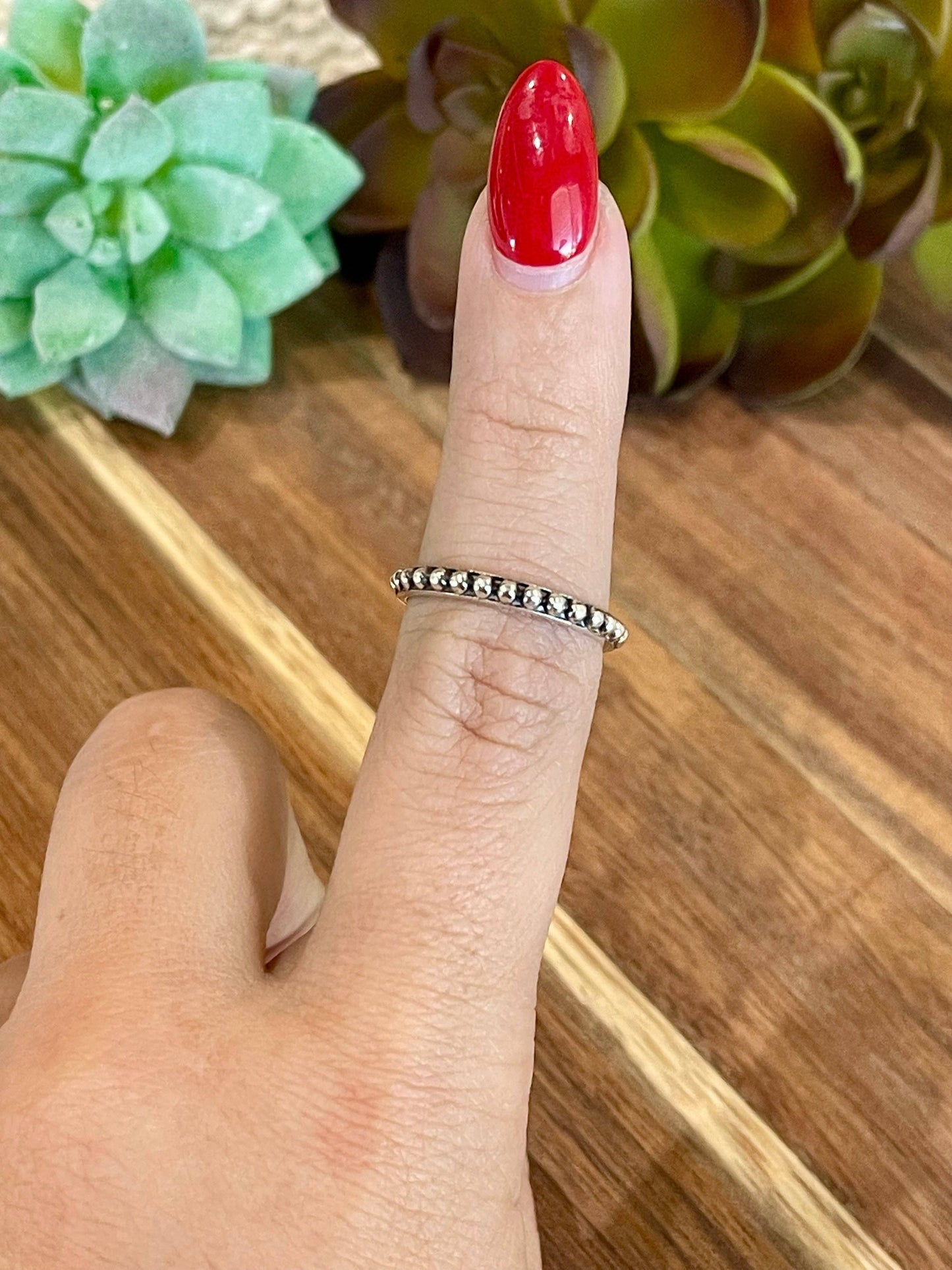 Beautiful Handmade 2mm Sterling Silver Adjustable Ring ring 123