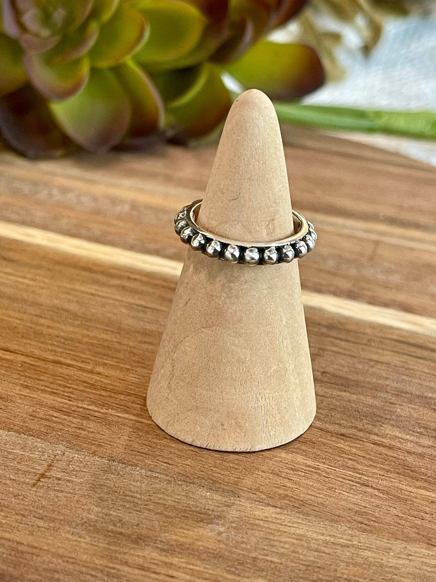 Beautiful Handmade 4mm Sterling Silver Adjustable Ring ring 122