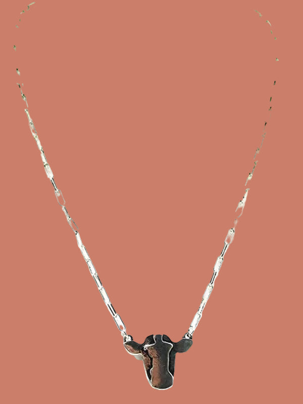 Western Cow Head Necklace