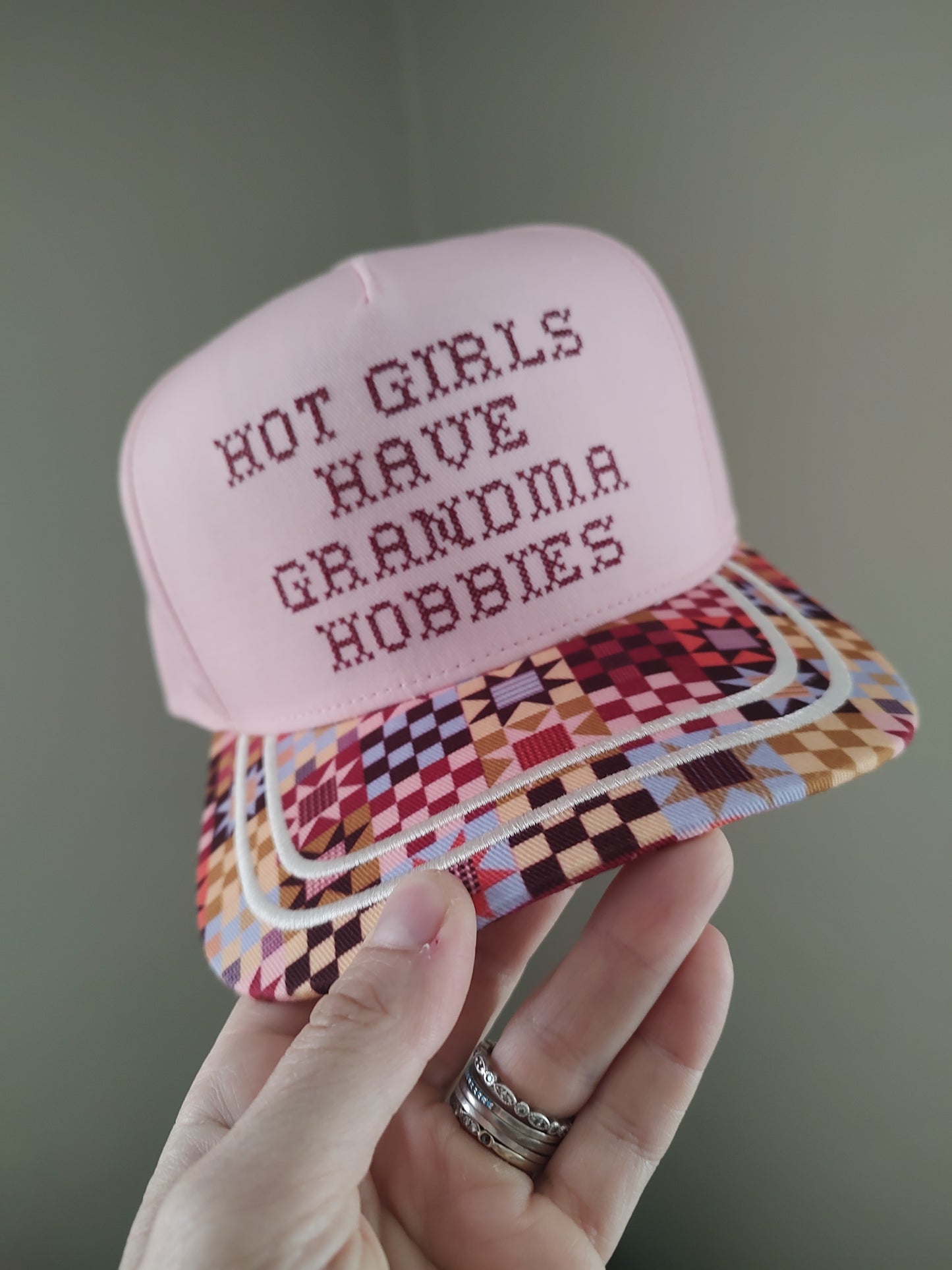 Hot Girls Have Grandma Hobbies Trucker Hat-preorder ships 6/14