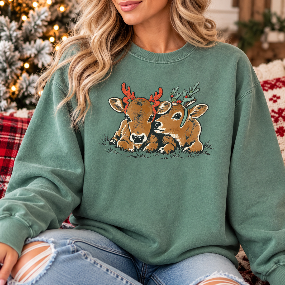 Christmas Calf Sweatshirt