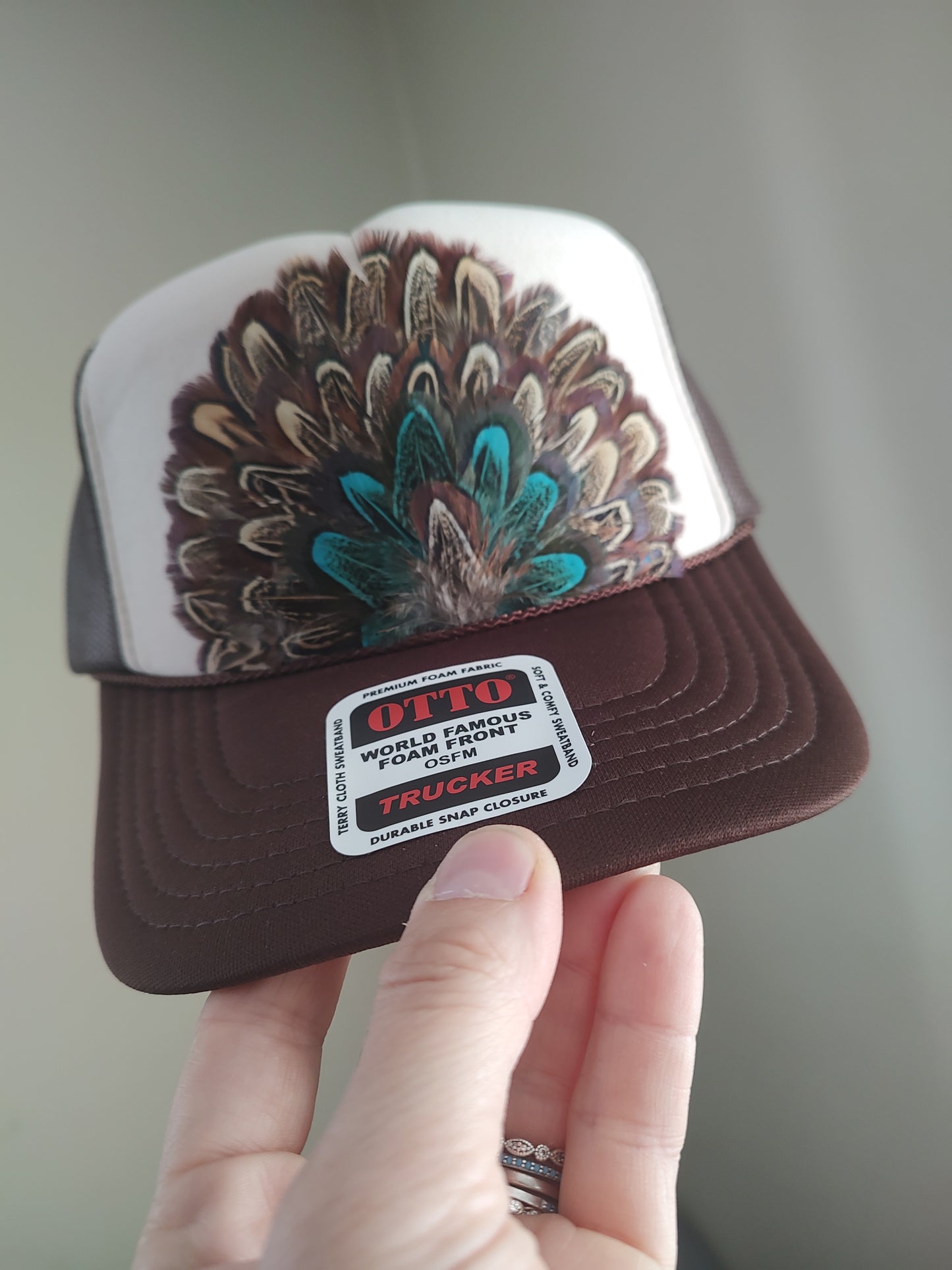 Feather Trucker Hats