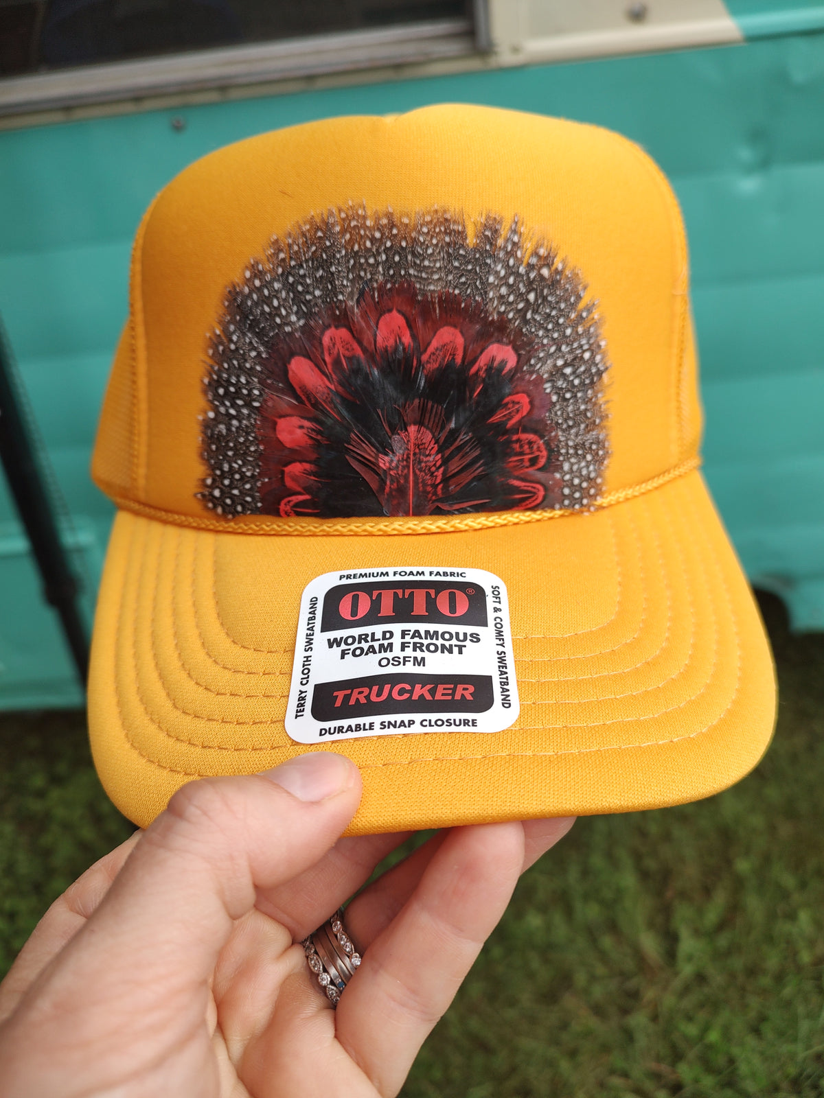 Feather Trucker Hats