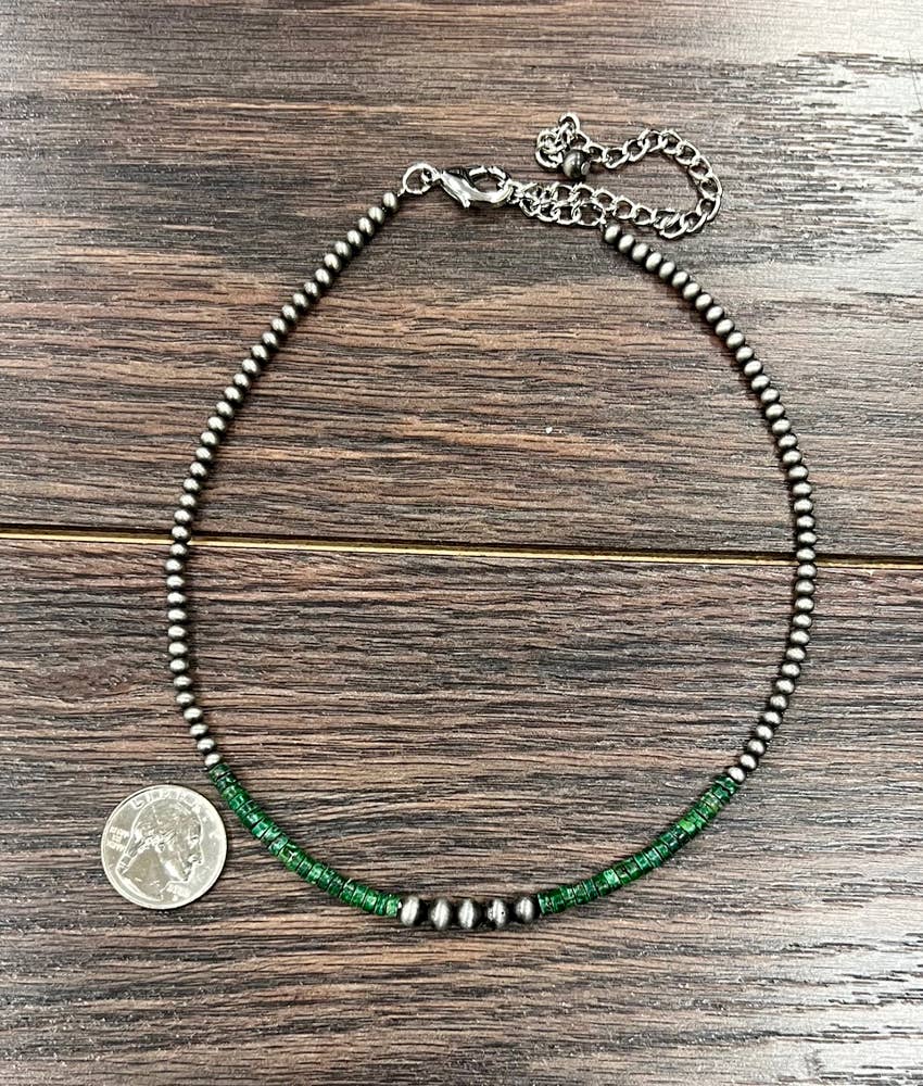 737741, 15" Western 4mm Gemstone Necklace