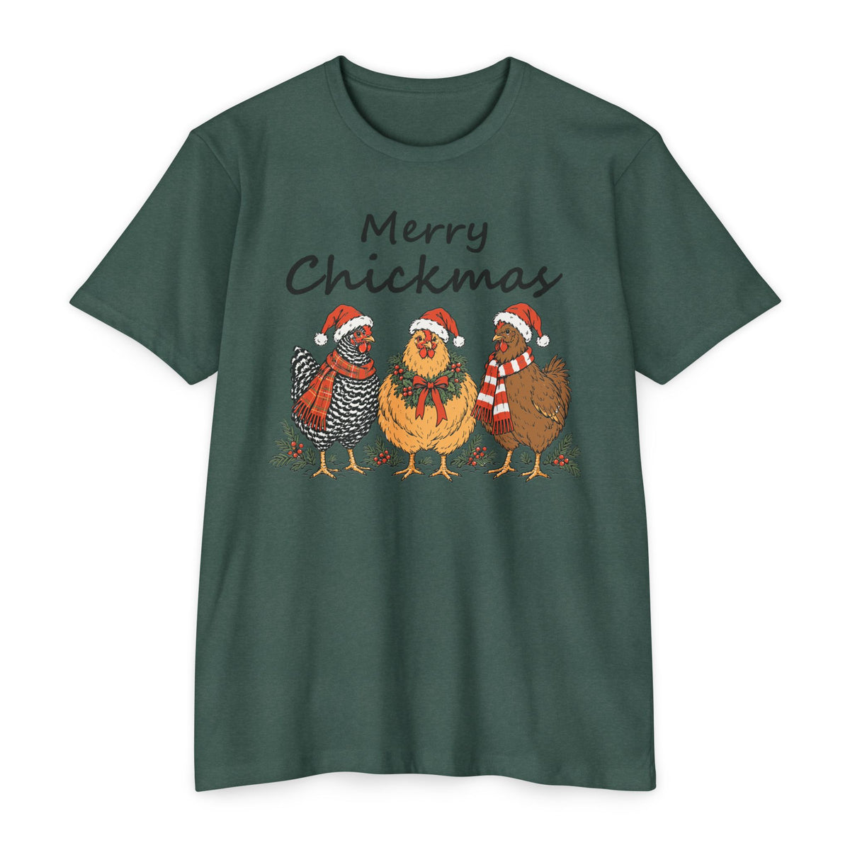 Merry Chickmas Christmas Chicken T-Shirt