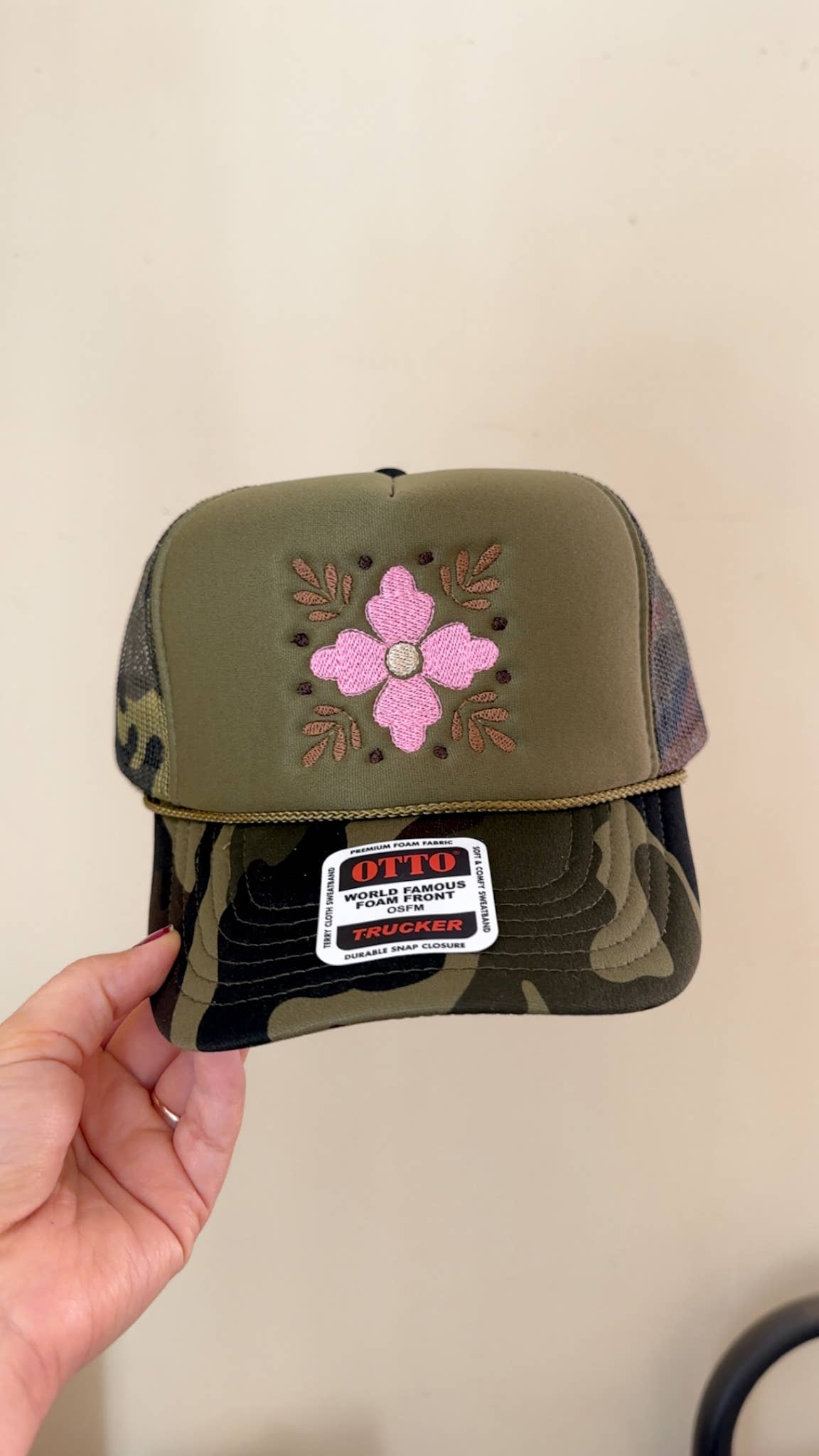 Western Flower Hat - Camo
