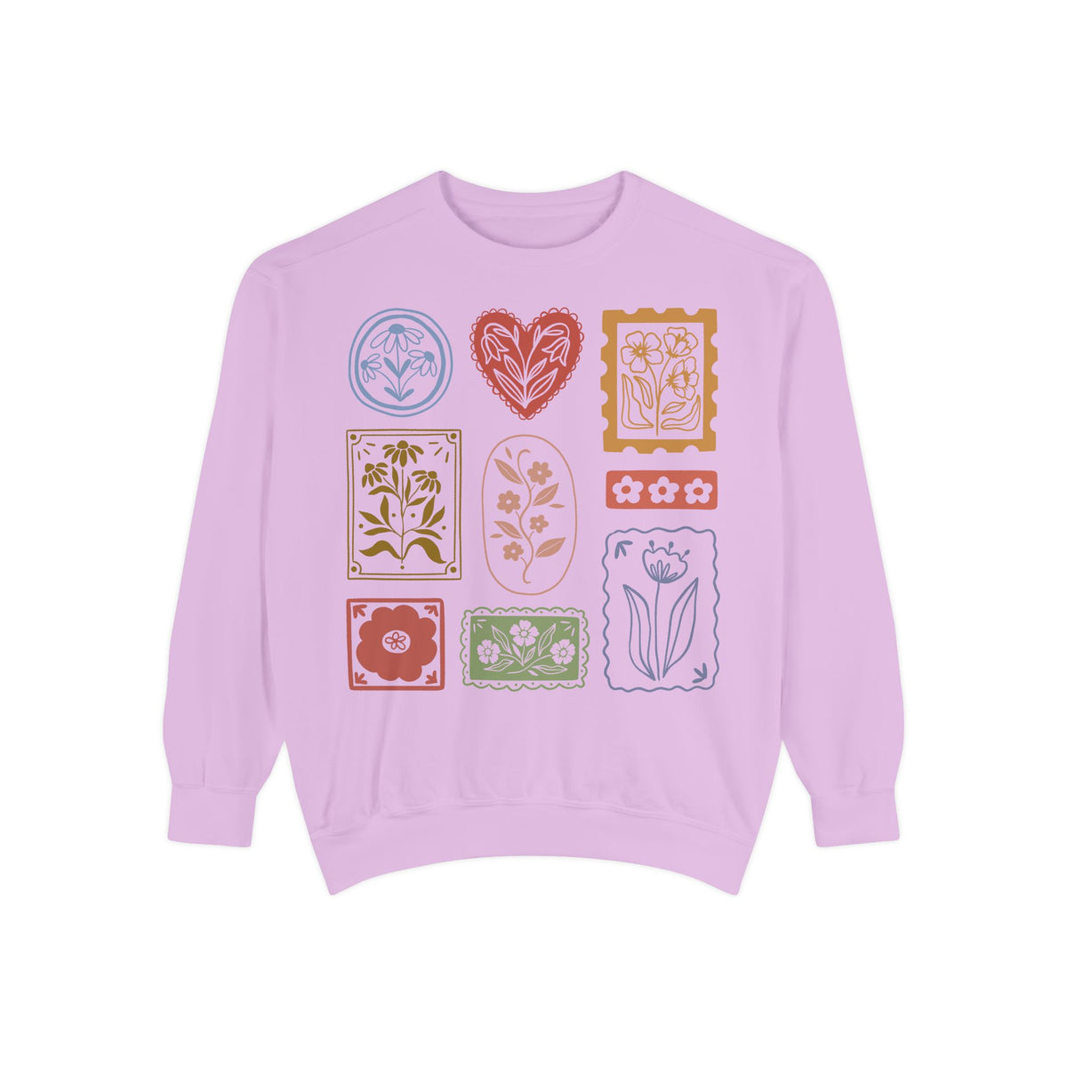 Botanical Floral Stamp Sweatshirt