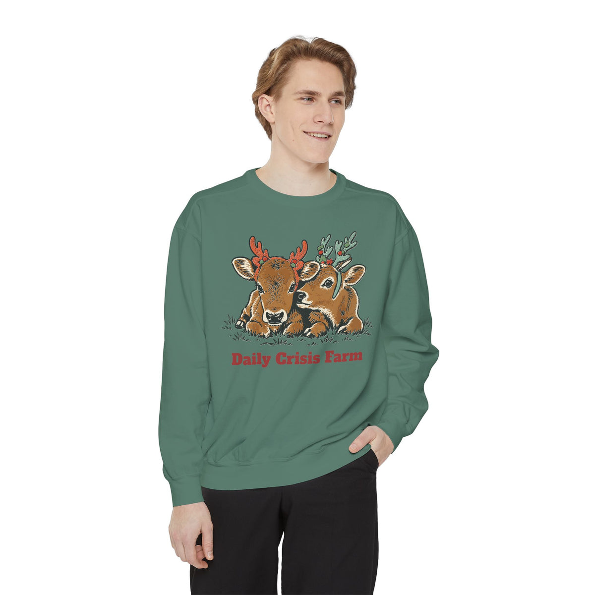 Daily Crisis Farm Moose & Deer Sweatshirt