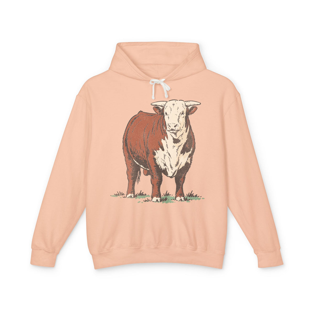 Hereford Cow Illustration Hoodie