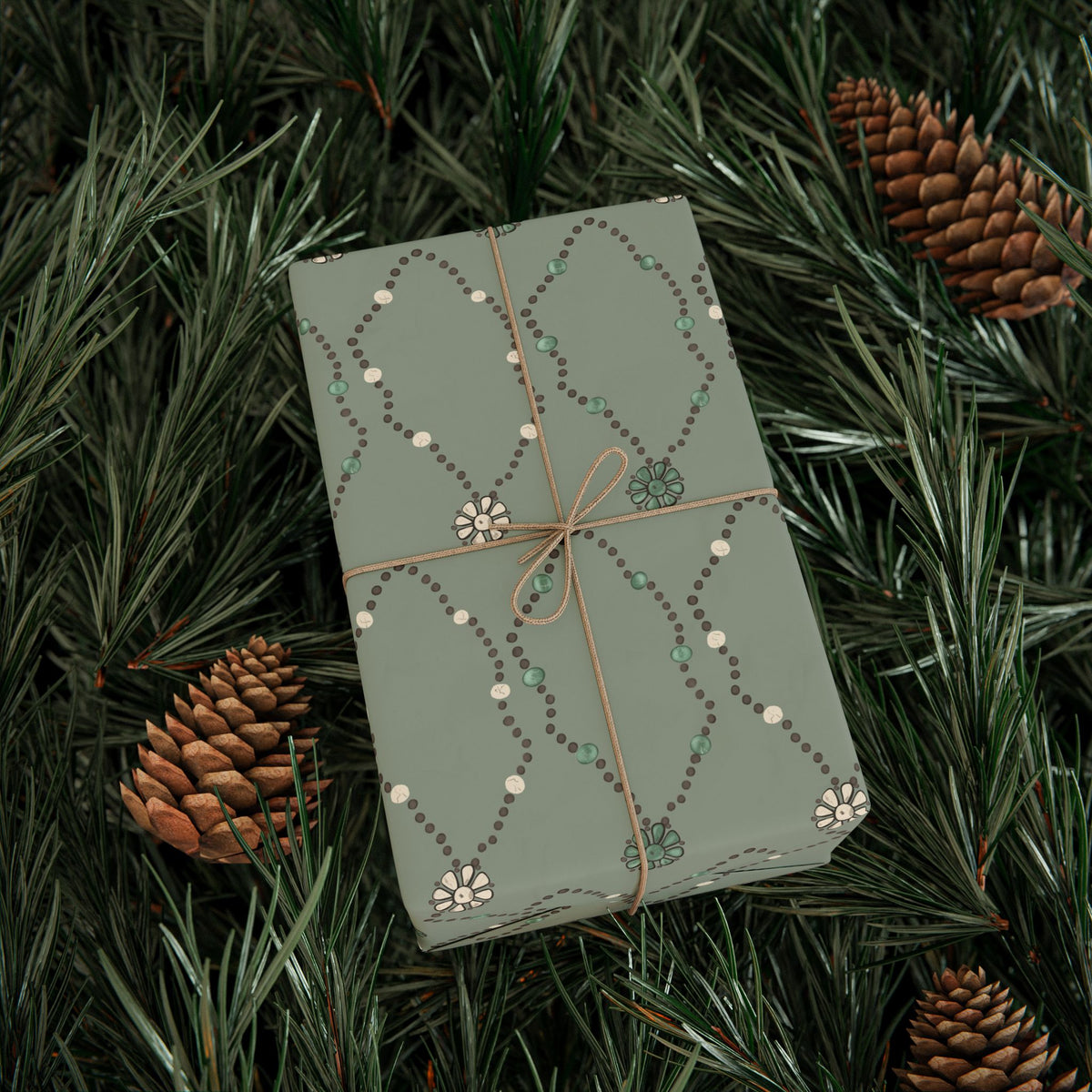 Western Beaded Pattern Wrapping Paper