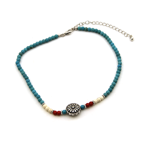 choker necklace navajo concho multicolor turquoise