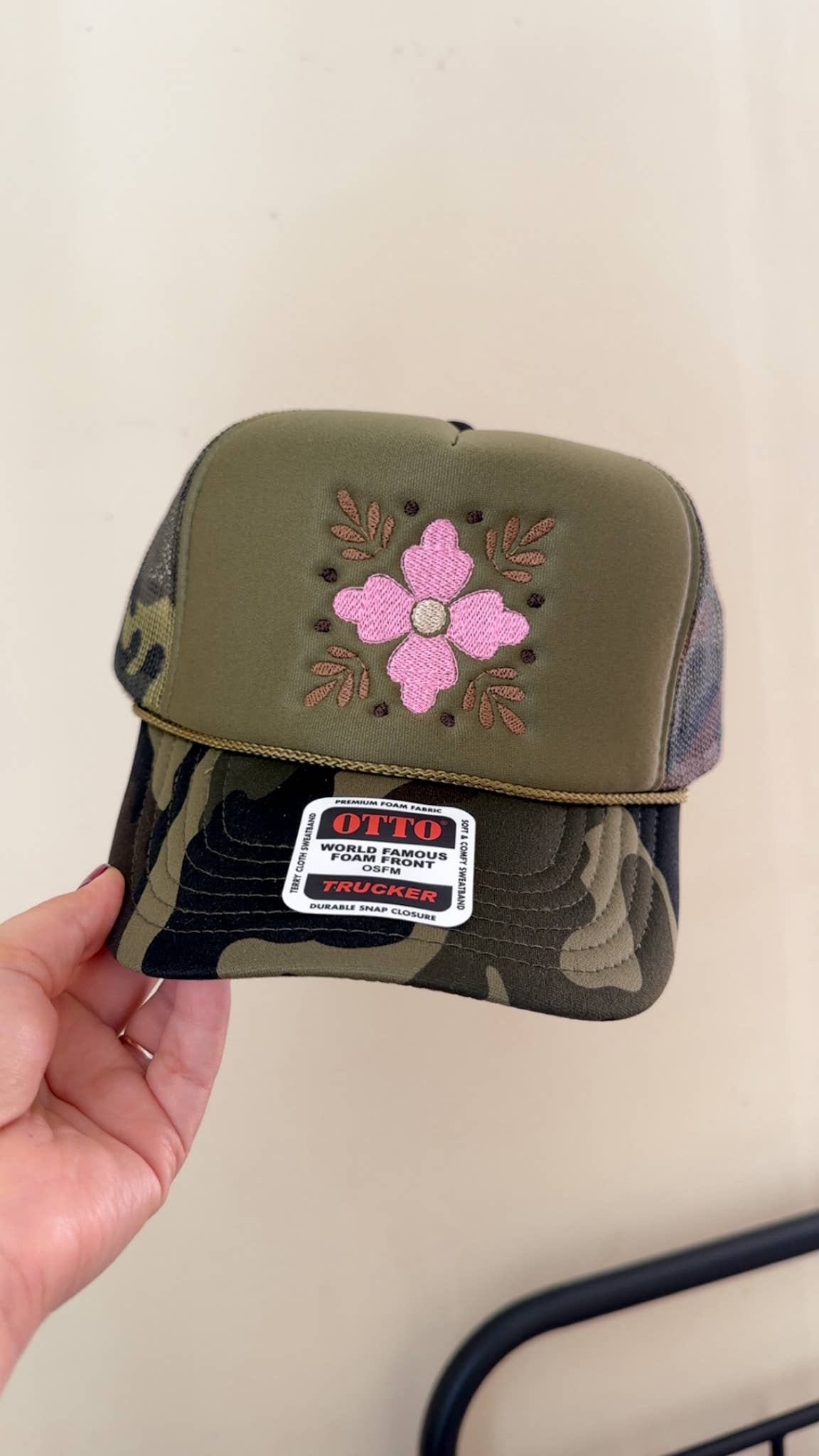 Western Flower Hat - Camo