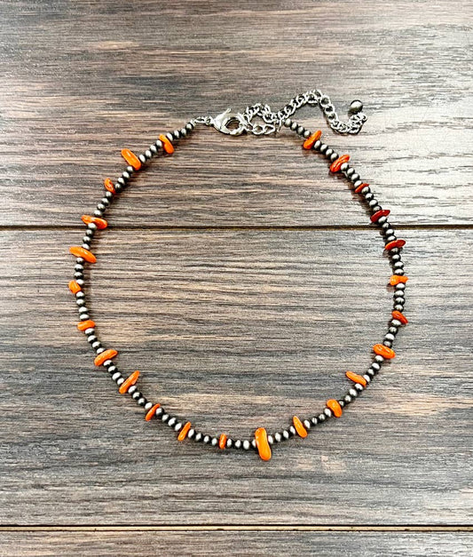 739540, 16" 4mm Western Bead, Oyster Necklace