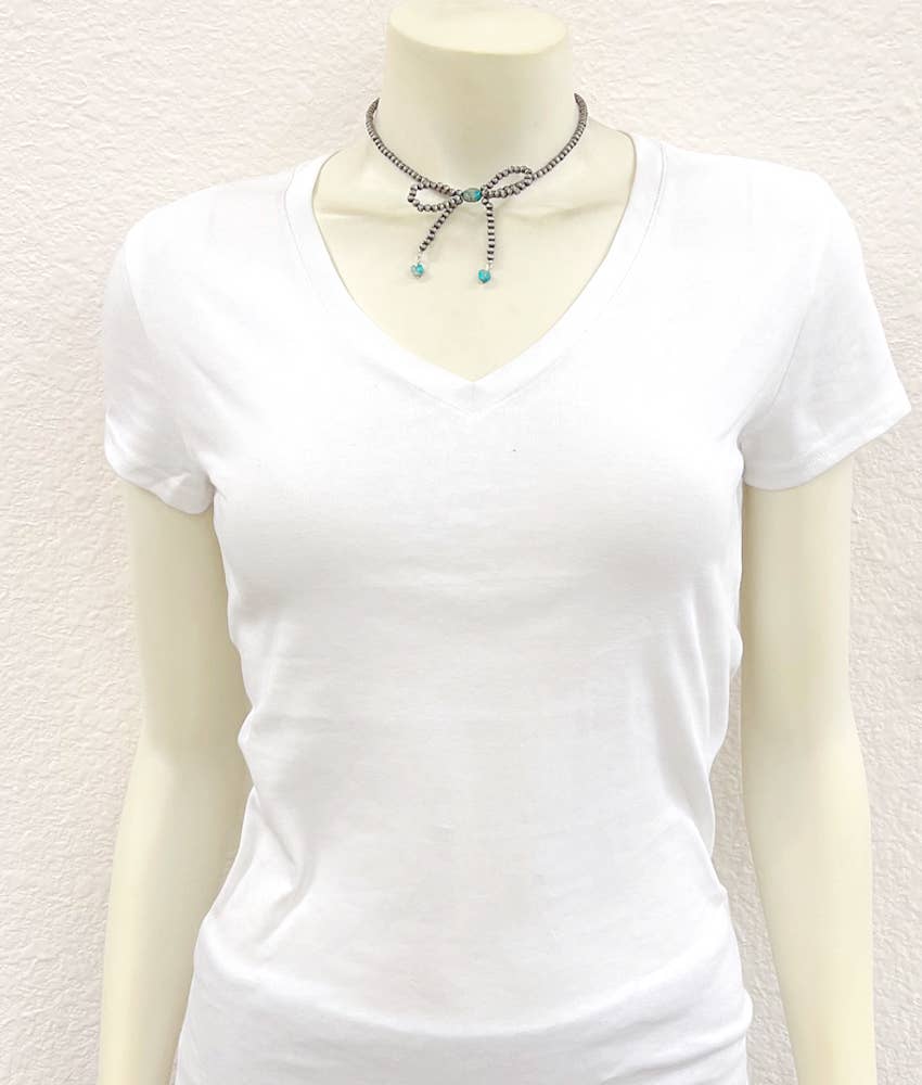 738339, 15" 4mm Western Bow Necklace