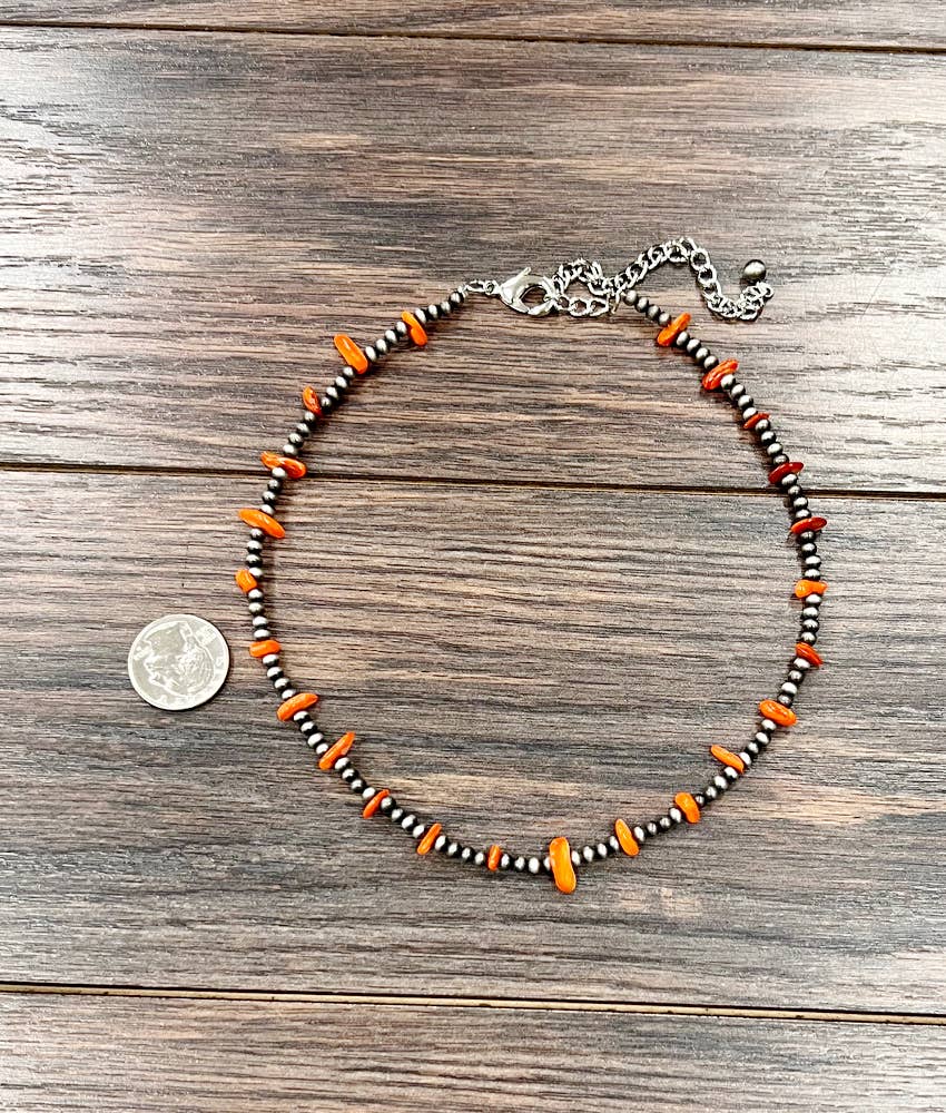 739540, 16" 4mm Western Bead, Oyster Necklace