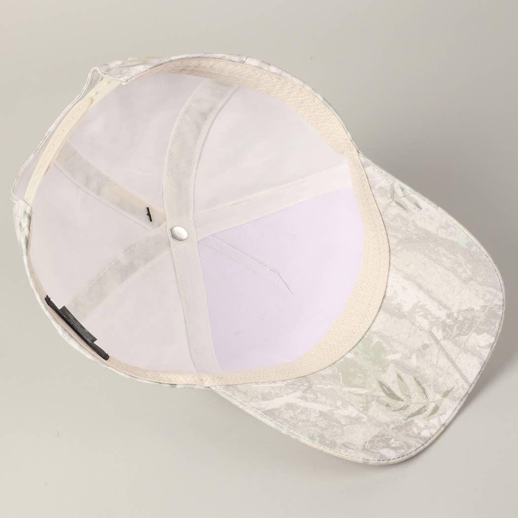 Howdy Darlin' Embroidery Patch Camo Trucker Hat: BEIGE CAMO / ONE SIZE