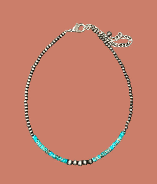 734390, 15" Western 4mm Gemstone Necklace