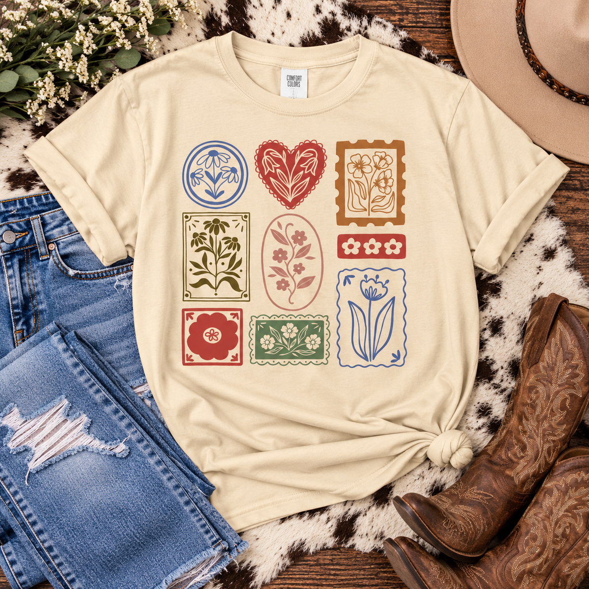 Vintage Floral Graphic T-Shirt