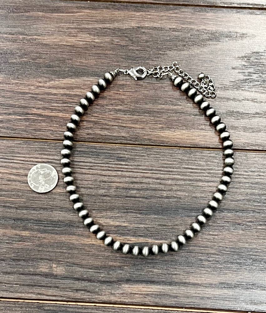 6" 8mm Western Bead Necklace