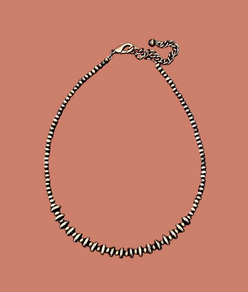 736626, 15" Copper Western Bead Necklace