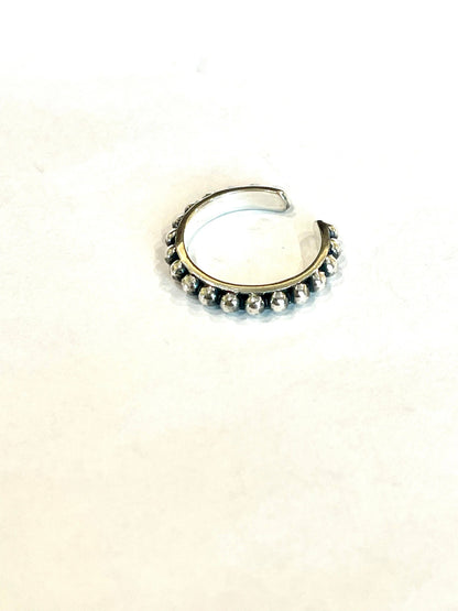 Beautiful Handmade 4mm  Sterling Silver Adjustable Ring ring 122