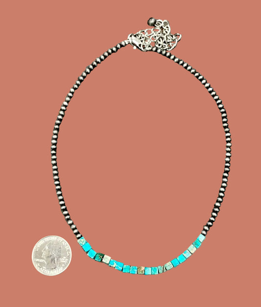 734201, 15" Western Square Gemstone Necklace