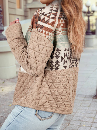 Western Quilted Patchwork Western Fashion Jacket