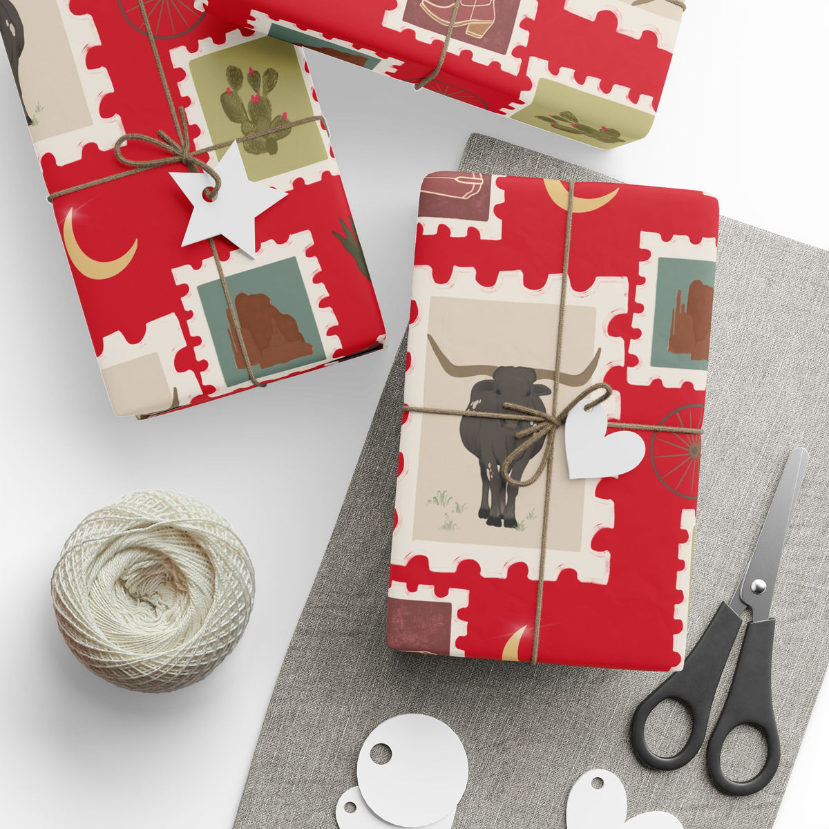 Western Stamp Wrapping Paper