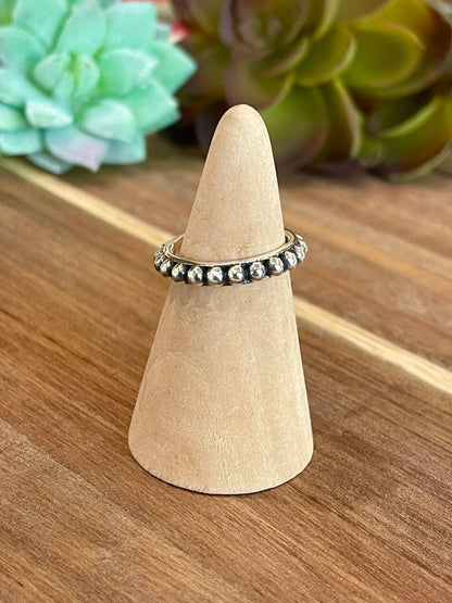 Beautiful Handmade 4mm  Sterling Silver Adjustable Ring ring 122