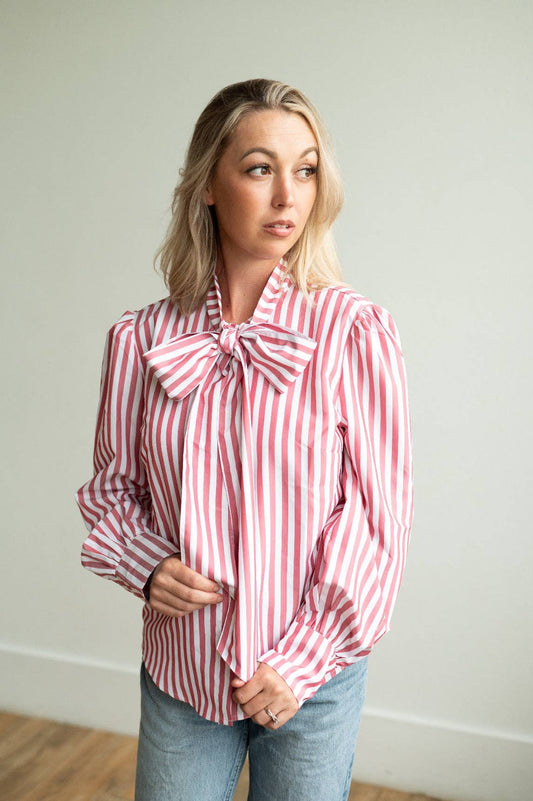 Tie Top, Red Stripe