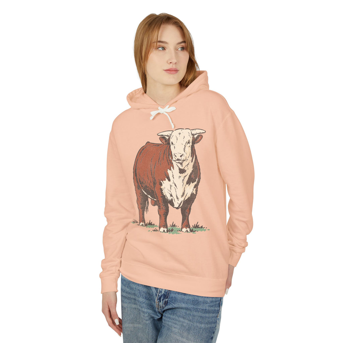 Hereford Cow Illustration Hoodie