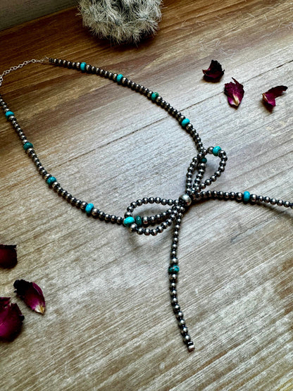 Turquoise Bow Necklace