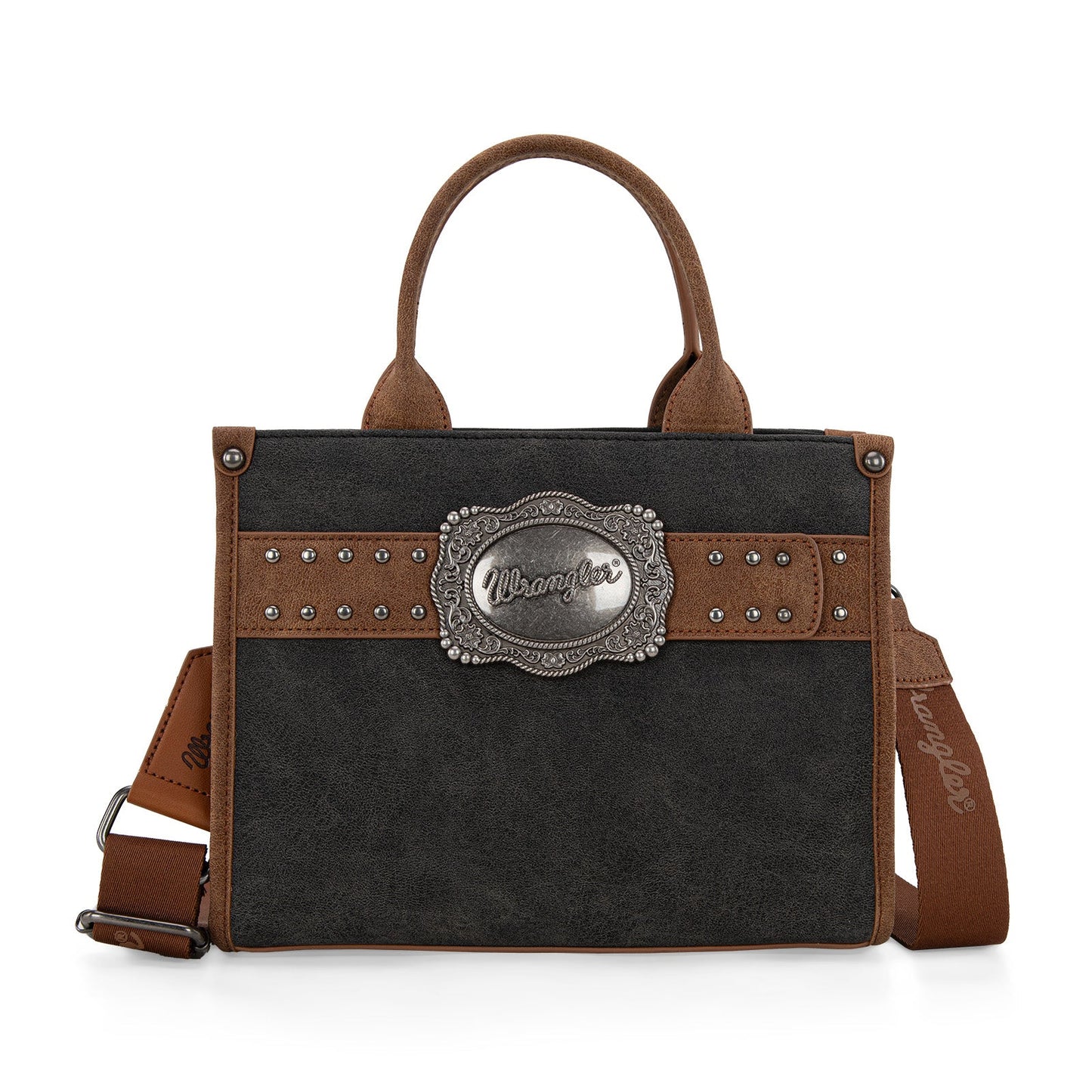 Wrangler Buckle Tote/Crossbody -Black