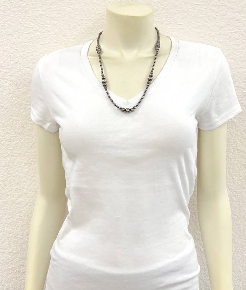 738101, 22" Polish Western Bead Necklace