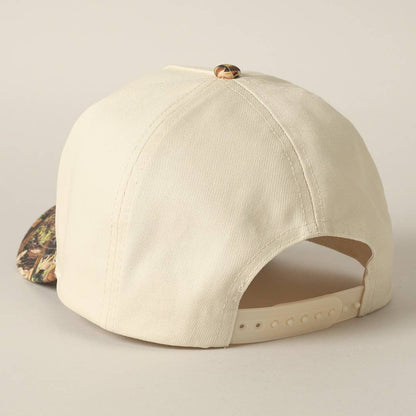 COWGIRL Lettering Embroidery Camo Two-Tone Cap: CAMO-BEIGE / ONE SIZE