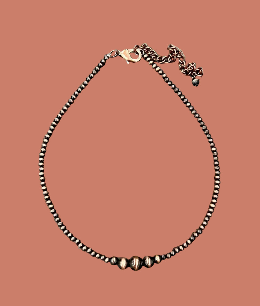 735893, 15" Copper Western Bead Necklace