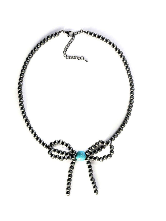 Western Bead Ribbon Necklace