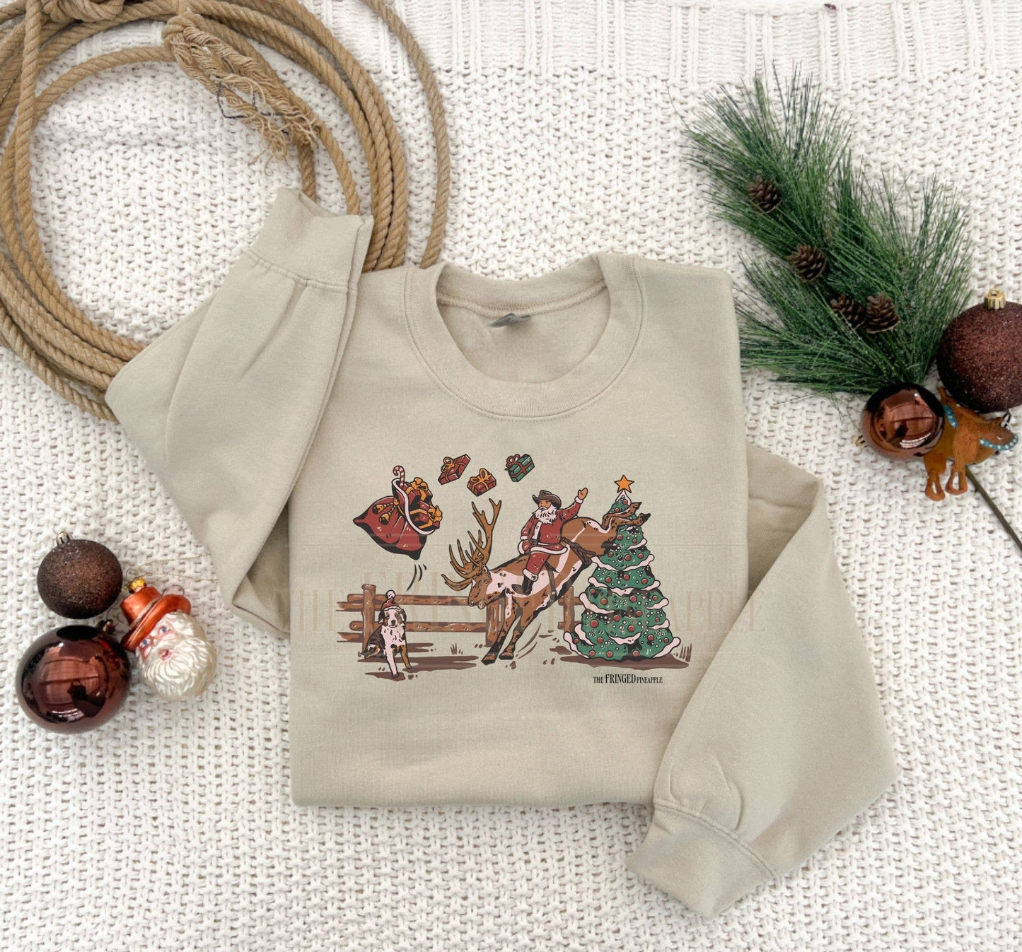 Bucking Reindeer Pullover