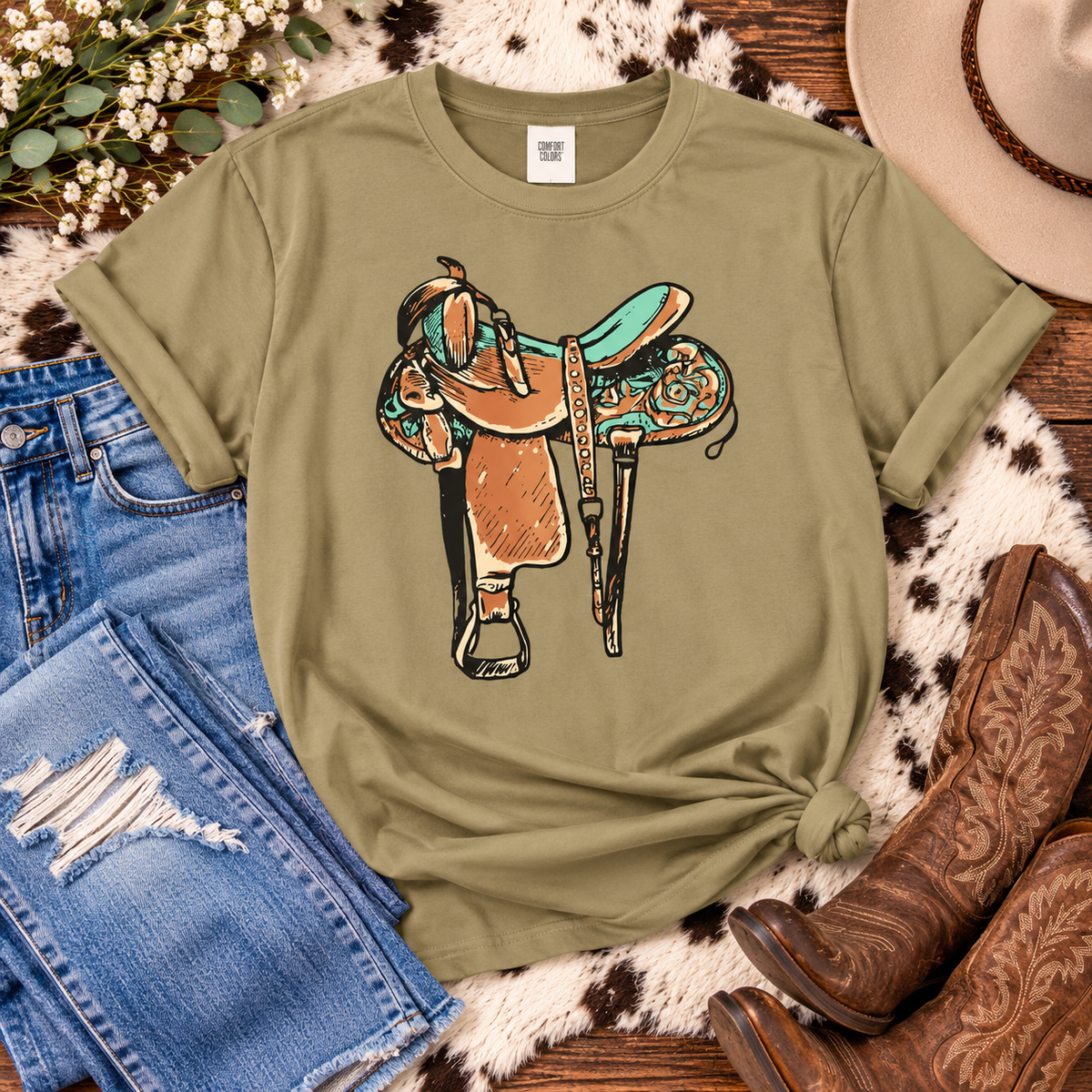 Vintage Western Saddle T-Shirt