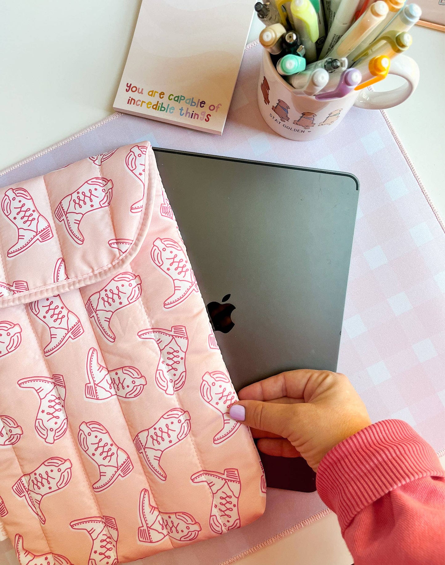 Western Cowgirl Boots Laptop Sleeve