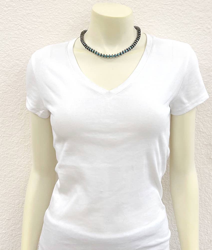 738467, 16" Rondelel Western Bead Necklace