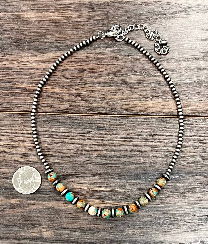 739214, 17" Western Gemstone Necklace