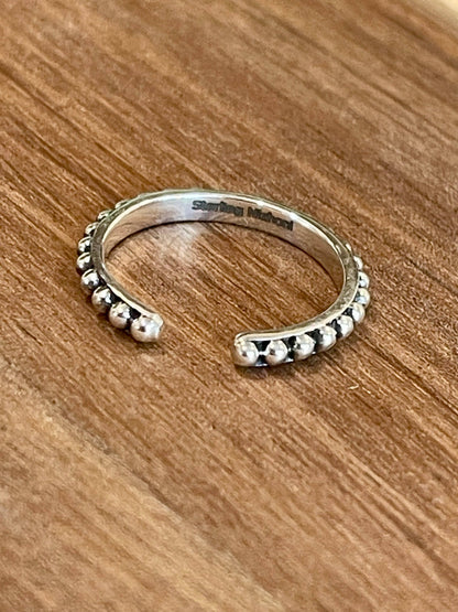 Beautiful Handmade 2mm  Sterling Silver Adjustable Ring ring 123