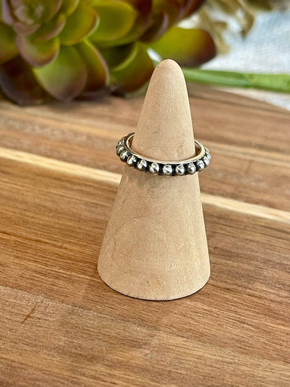 Beautiful Handmade 4mm  Sterling Silver Adjustable Ring ring 122