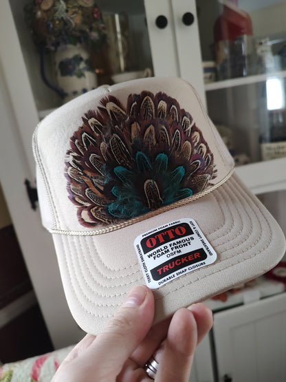 Feather Trucker Hats